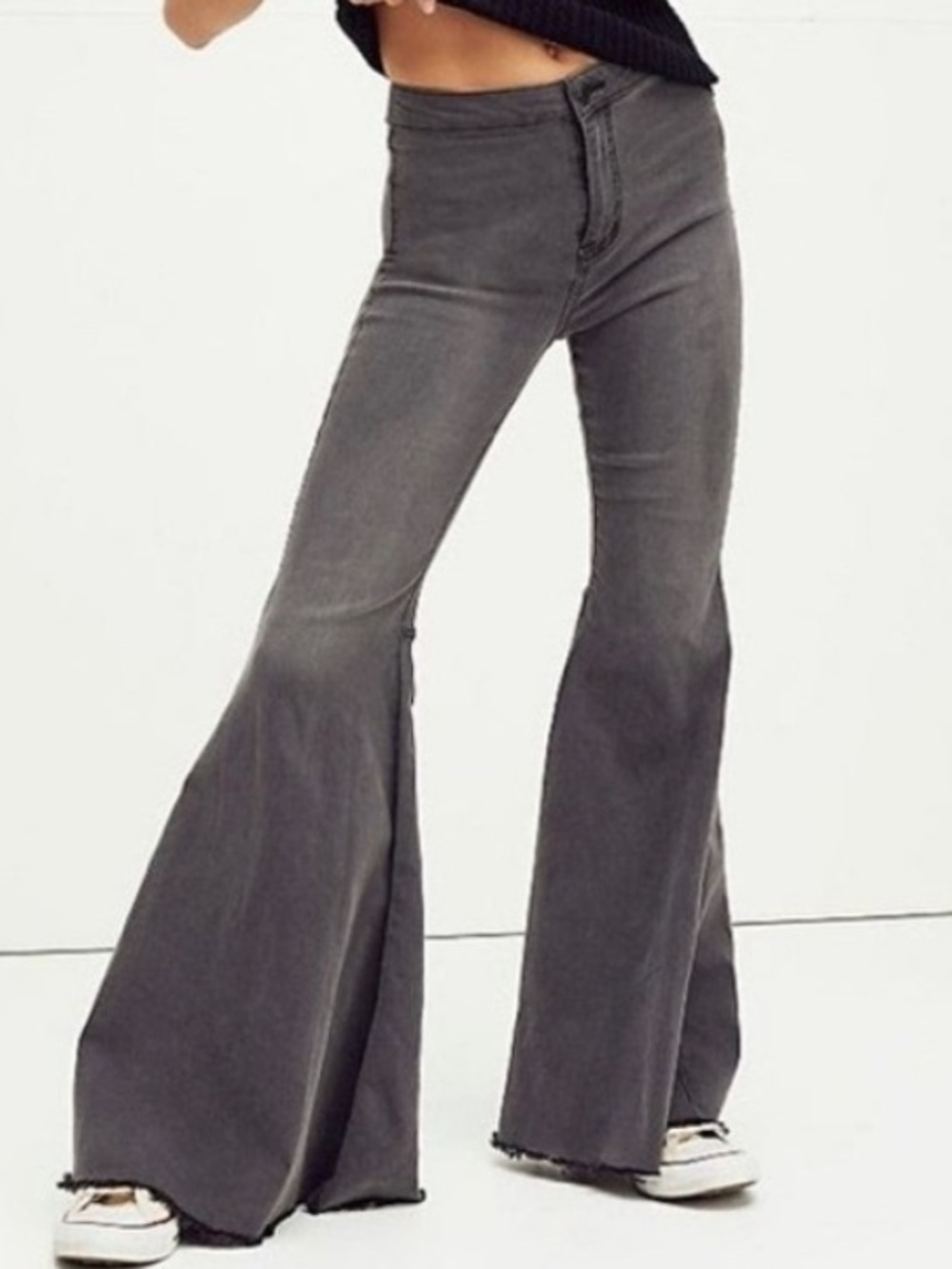 Free People size 26 Just Float On Flare High Rise Jeans Gray